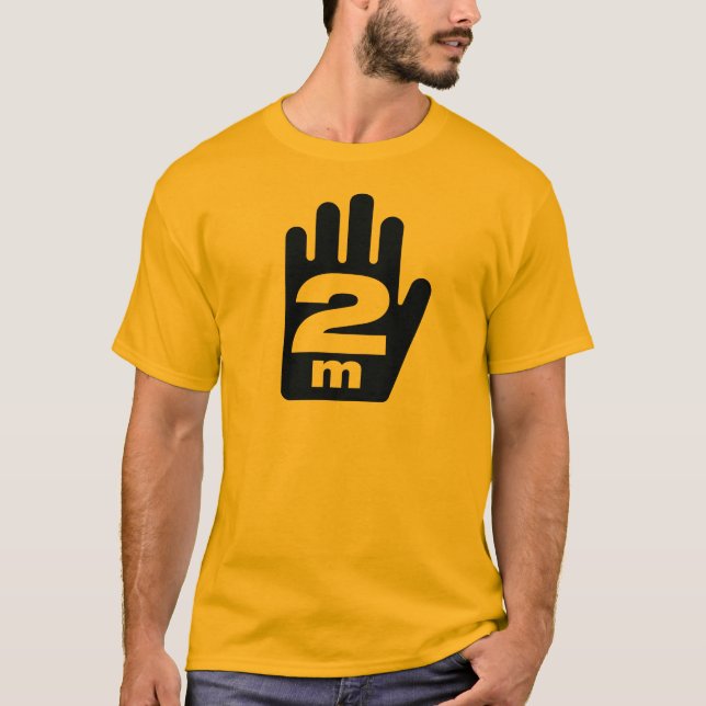 "2 m" Social Distancing T-Shirt - LARGE GRAPHIC (Front)