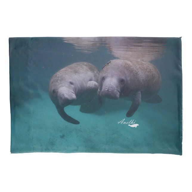 2 Manatee Friends pillowcase (Front)