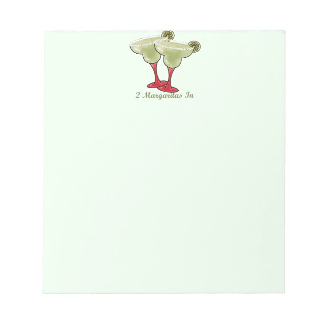 2 Margaritas In Notepad (Front)