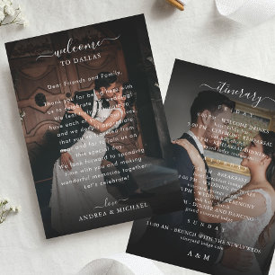2 Mariage photo foncé - Lettre d'accueil Carte Iti