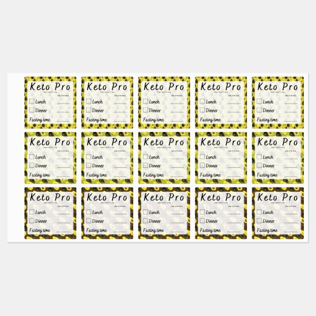 2 meals a day for planning Keto stickers (Sheet)