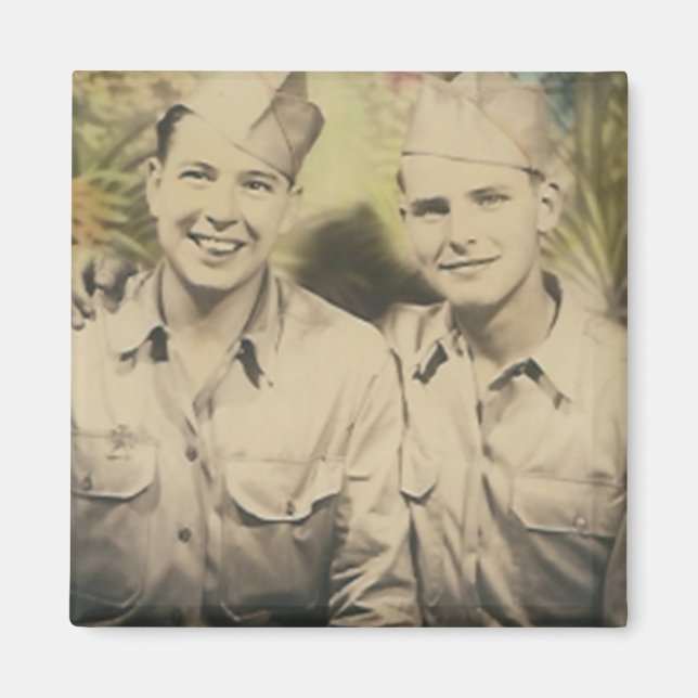 2 men in embrace magnet (Front)