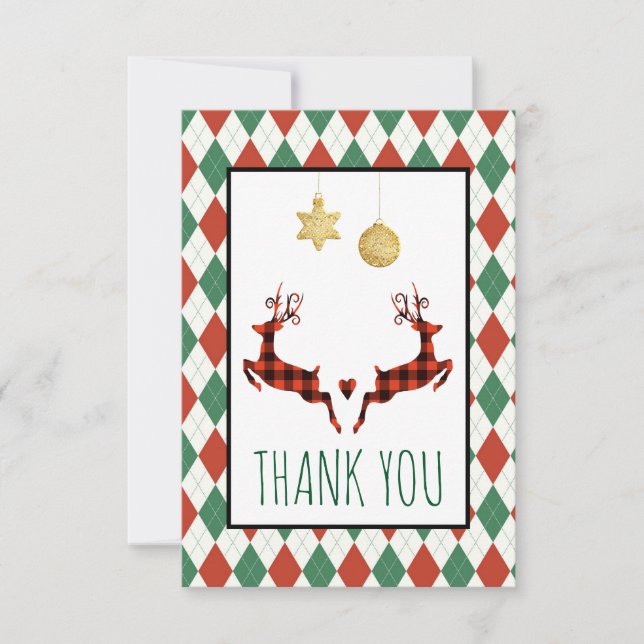 2 Merci de saut de cerfs de Noël (Devant)