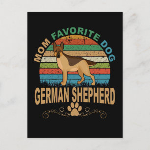 2 Mom Favourite Dog German Shepherd Postcard