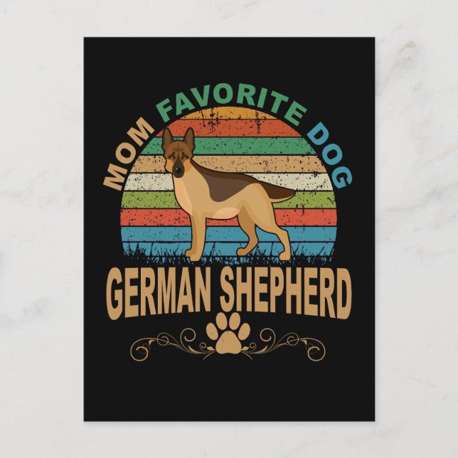 2 Mom Favourite Dog German Shepherd Postcard (Front)
