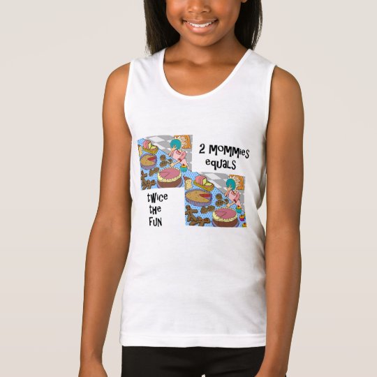 2 mommies tank top for girls by DAL