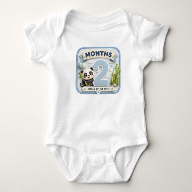 2 Month Baby Milestone  Bodysuit (Front)