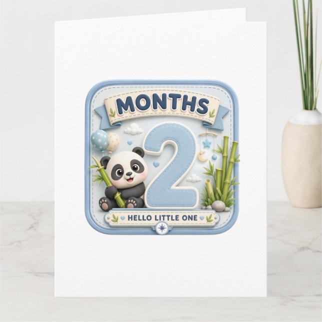 2 Month Baby Milestone World Adventure Card (Front)