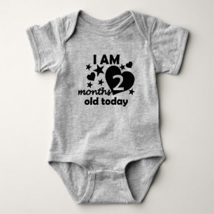2 month milestone baby bodysuit