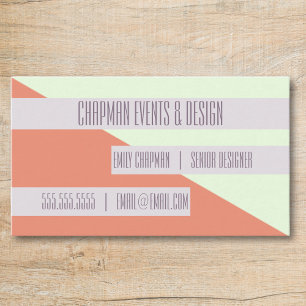 2 Name Card Modern Geometric Colour Block
