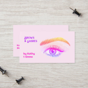 2 Names Brows Lashes Tech Calling Card