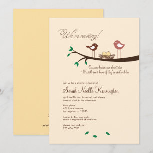 2 Oeufs Jaunes Twins Baby shower Invitation