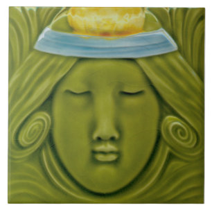 #2 of 3 Repro German Art Nouveau Jugendstil Tile
