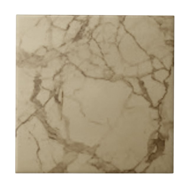 2 of 3 Sepia Faux Marble 4.5 & 6" Wall Backsplash Tile (Front)