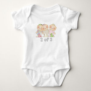 2 of 3 Triplet Cuties Baby Bodysuit