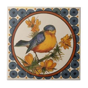 #2 of 5 Repro 1890s Doulton Lambeth Hand painted Tile