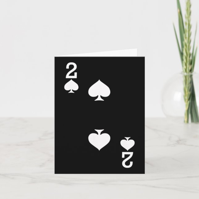2 Of Spades Playing Card Halloween Costume Dark  (Front)