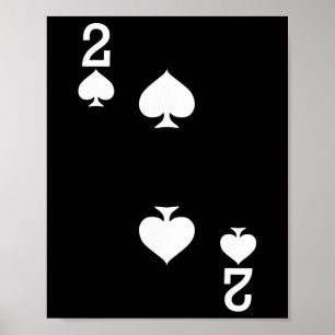 2 Of Spades Playing Card Halloween Costume Dark Poster