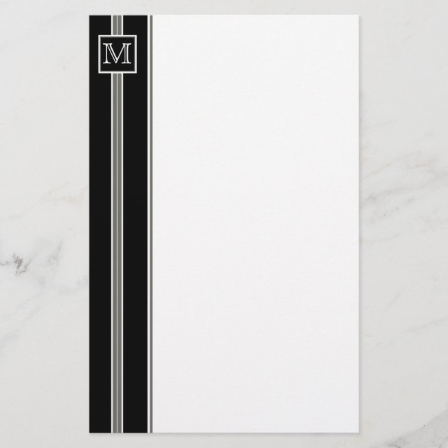 (2) Papeterie rayée monogramme classique (Devant)