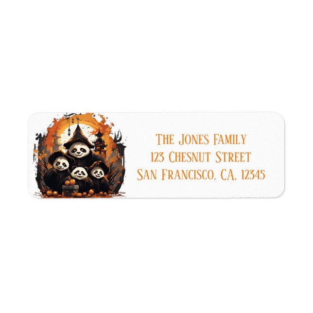 2 Parents 2 Kids - Halloween Return Address Labels (Front)