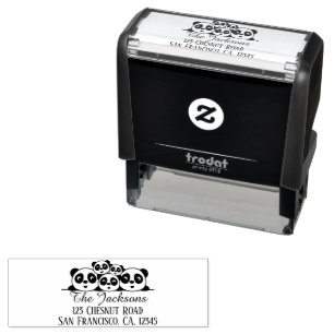 2 Parents, 3 Children Design - Self-inking Stamp