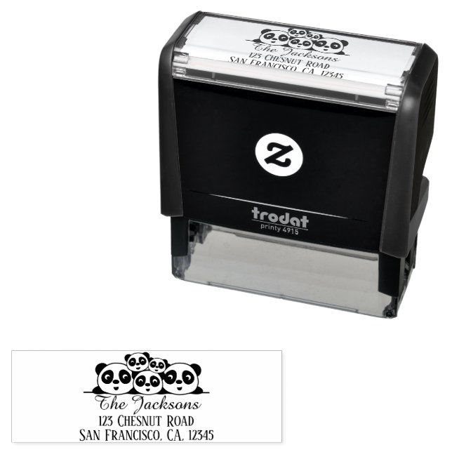 2 Parents, 3 Children Design - Self-inking Stamp (In Situ)