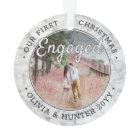 2 Photo 1er Noël Engagé Elégant Faux Marble