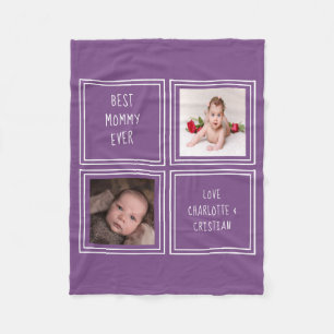 2 Photo And Text  Create Your Own Personalized Fleece Blanket
