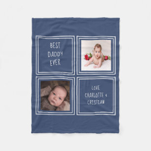 2 Photo And Text Design Your Own Personalized Fleece Blanket