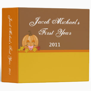 2" PHOTO Binder Scrapbook Autumn Fall Pumpkin Baby