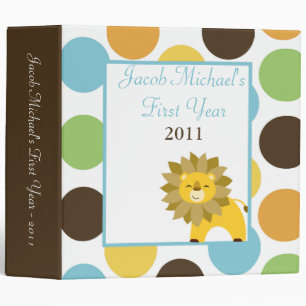 2" PHOTO Binder Scrapbook Jungle King Lion Safari