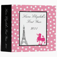 2" PHOTO Binder Scrapbook Pink Poodle Paris