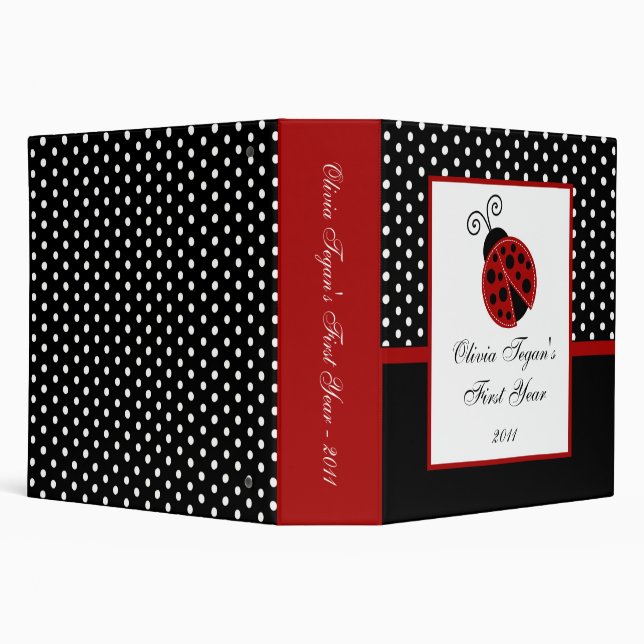 2" PHOTO Binder Scrapbook Red Ladybug (Background)