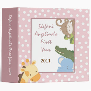 2" PHOTO Binder Scrapbook Safari Adventure Pink