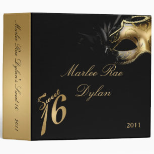 2" PHOTO Binder Scrapbook Sweet 16 Gold