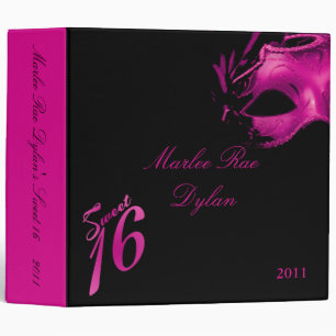 2" PHOTO Binder Scrapbook Sweet 16 Hot Pink Black