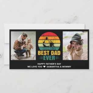 2 Photo Collage Best Dad Ever Add Any Greeting Card