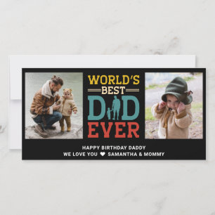 2 Photo Collage Best Dad Ever Add Any Greeting Card