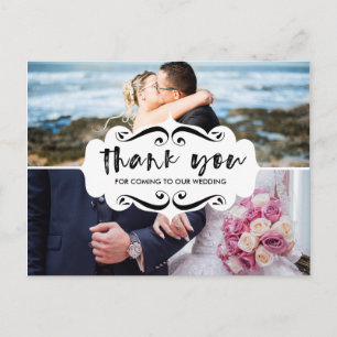 2 Photo Collage Carte de remerciements Mariage élé