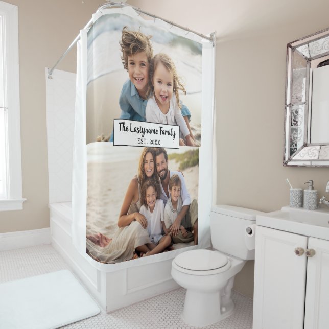 2 Photo Collage Family Name - Horizontal Pics (In Situ)