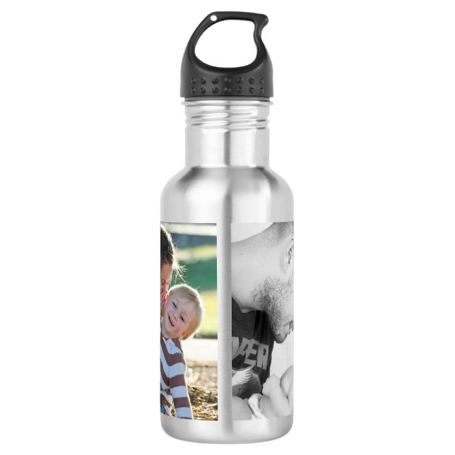 2 Photo Custom Double Sided  532 Ml Water Bottle (Front)