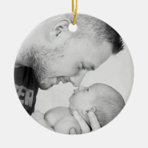 2 Photo Custom Double Sided  Ceramic Ornament