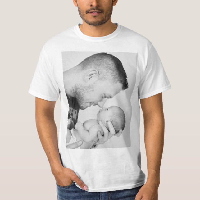 2 Photo Custom Double Sided  T-Shirt (Front)