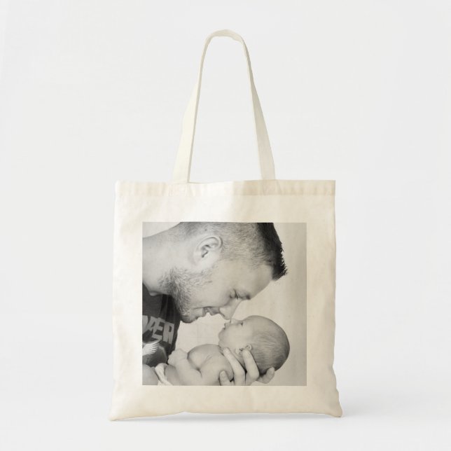 2 Photo Custom Double Sided  Tote Bag (Front)
