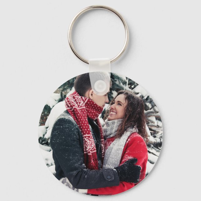 2 Photo Double Sided Custom Keychain (Front)