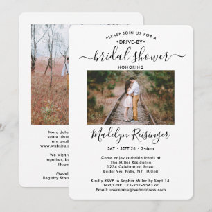 2 Photo Drive-By Social Distancing Bridal Shower Invitation
