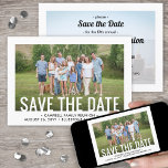 2 Photo Family Reunion Party Gathering BBQ Picnic Save The Date<br><div class="desc">Invite family members to save the date for a reunion picnic, bbq or party with this elegant modern minimalist 2 photo invitation. Pictures and all text are simple to customize. (IMAGE PLACEMENT TIP: An easy way to centre a photo exactly how you want is to crop it before uploading to...</div>