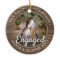 2 Photo First Christmas Engaged Rustic Faux Wood