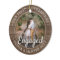 2 Photo First Christmas Engaged Rustic Faux Wood