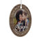 2 Photo First Christmas Engaged Rustic Faux Wood